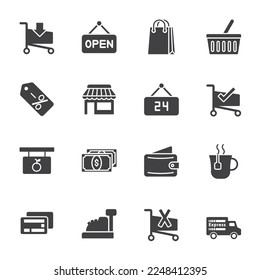 Flash Sale Special Offer icon set, Super market and shopping mall, Vector solid icon