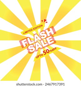 flash sale special offer. limited edition sale. 50 percent off
