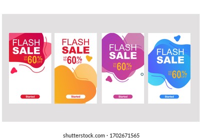 Oferta especial de venta en Flash.Móviles dinámicos modernos para la venta en flash.Diseño vectorial