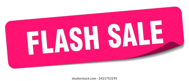 flash sale sticker. flash sale rectangular label isolated on white background