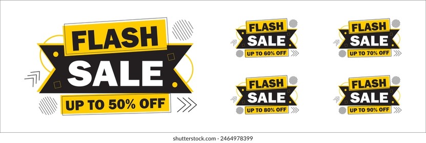 Flash Sale Store Banner Vector Element