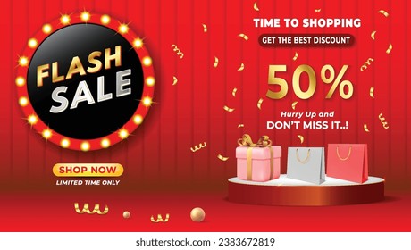 Flash Sale Super Sale Banner Template design special offer discount