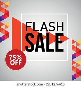 Flash sale template with modern background