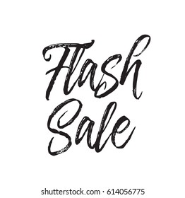 flash sale, text design. Vector calligraphy. Typography poster. Usable as background.