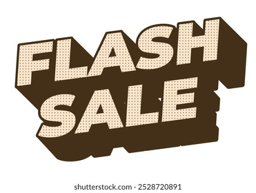 Flash sale. Text effect design in 3D style for digital or pint promotion