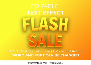 Efecto de texto de la venta en flash, fácil de editar