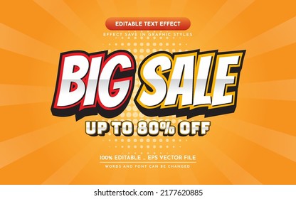 Flash sale text effect, editable shopping and offer text style	
