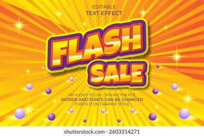 flash sale text effect media promotion background