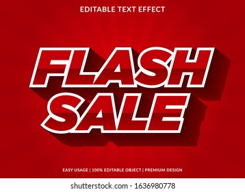 flash sale text effect template with 3d bold type style and retro concept use for promotion label and promo tag sticker 