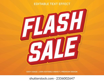 flash sale text effect template