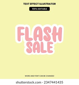 Vector de texto de venta flash con estilo negrita para promoción de negocios, publicidad, descuento, venta o cartel