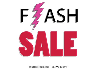 venda flash com ícone de trovão .eps