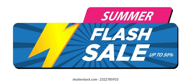 Flash Sale with thunder on background vector illustration