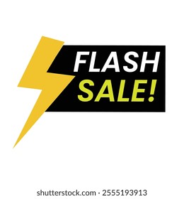 Flash Sale with thunder vector illustration