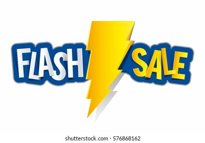 Flash Sale with thunder vector illustration