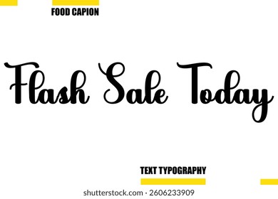 Flash Sale Today Vector Typography Text Illustration For Special Offer Banner