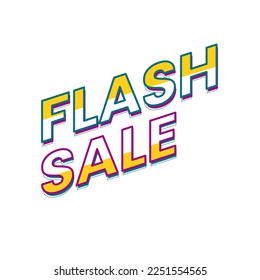 vector de tipografía de venta flash, ideal para contenido de marketing 