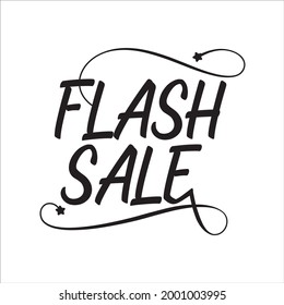 Ilustración de vectores de tipografía de venta flash