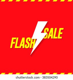 Flash sale. Vector banner