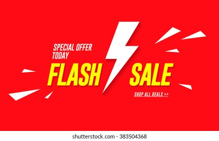 Flash Sale. Vector Banner