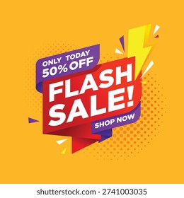 Flash Sale Vector, Discount Sale