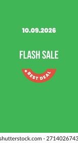 Promoción de descuento de venta de Vector con diseño plano audaz