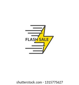 Flash sale vector flat illustration on white background
