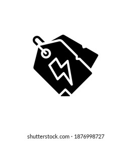 flash sale vector icon solid style. Perfect for website, application, commerce, presentation, logo and more. simple, thin and modern solid icon