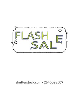 flash sale vector illustration of a sale promotion with big discounts or offers in a very short time