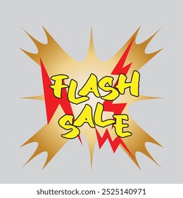 Ilustración de icono de etiqueta aislada de Vector de venta flash