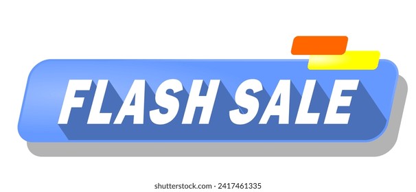Flash Sale Vector Premium Blue Shape