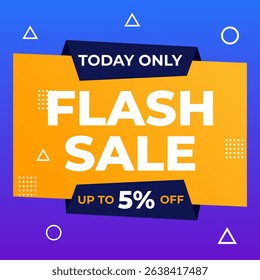 Flash Sale Vector Realistic 3d with up to 5% off. Today Only. Vector illustration. Shop Now. Get discount 5%.