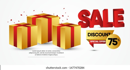 Flash sale vector template design.