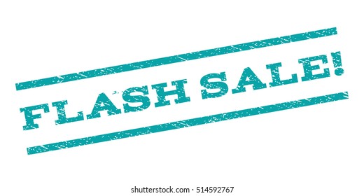 Flash Sale! watermark stamp. Text tag between parallel lines with grunge design style. Rubber seal stamp with scratched texture. Vector color ink imprint on a white background.