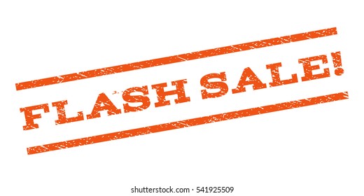 Flash Sale! watermark stamp. Text tag between parallel lines with grunge design style. Rubber seal stamp with unclean texture. Vector color ink imprint on a white background.
