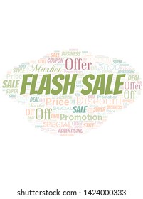 Flash Sale Word Cloud. Wordcloud Made With Text.