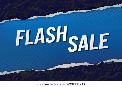 Konzept des Flash-Verkaufs Vektor-Illustration mit Linien 3D-Stil für Social-Media-Landing-Seite, Vorlage, i, Web, Mobile App, Poster, Banner, Flyer, Hintergrund, Geschenkkarte, Coupon, Etikett, Wallpaper