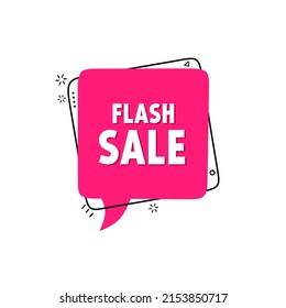 Diseño de plantillas de banner de Flash Sales. Banner cuadrado de venta en Flash para promoción de medios y publicación en medios sociales. Diseño promocional de venta. Ilustración vectorial de estilo plano.