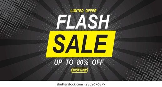 Flash Sales banner template design for social media and website. Special Offer Flash Sales campaign or promotion.