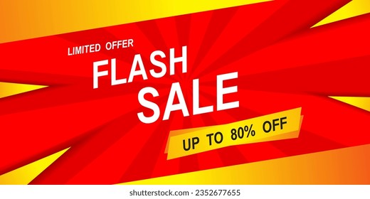 Flash Sales banner template design for social media and website. Special Offer Flash Sales campaign or promotion.