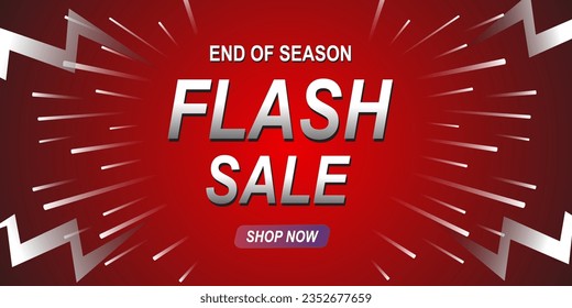 Diseño de plantillas de banner de Flash Sales para medios sociales y sitios web. Oferta especial de la campaña de ventas flash o promoción.