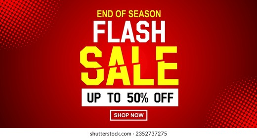 Flash Sales banner template design for social media and website. Special Offer Flash Sales campaign or promotion.