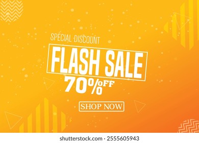 Flash Sales banner template design for social media and website Flash sale banner Vector illustration for shopping day promotion