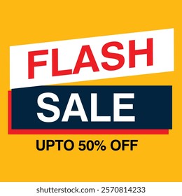 Flash Sales banner template design for social media and website.Special Offer Flash Sale campaign