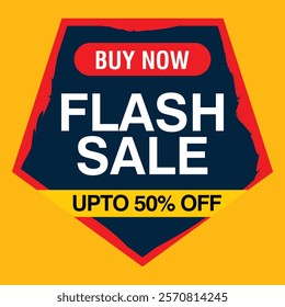 Flash Sales banner template design for social media and website.Special Offer Flash Sale campaign