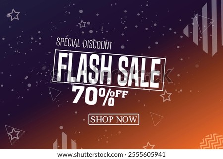 Flash Sales banner template design for social media and website Flash sale banner Vector illustration for shopping day promotion