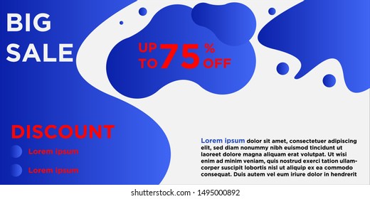 flash sales banners with the concept of liquid cellular and modern dynamic ribbon. For the sale of banner design templates, Flash arranges special offers and discounts on banner sales.