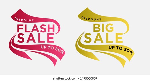 flash sales banners with the concept of liquid cellular and modern dynamic ribbon. For the sale of banner design templates, Flash arranges special offers and discounts on banner sales.