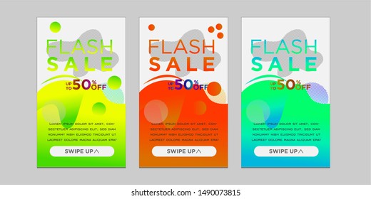 flash sales banners with modern dynamic liquid cellular concepts. For sale banner design templates, Flash set special offers and discounted banner sales. design templates with editable text.