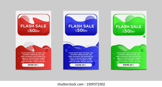 flash sales banners with modern dynamic liquid cellular concepts. For sale banner design templates, Flash set special offers and discounted banner sales